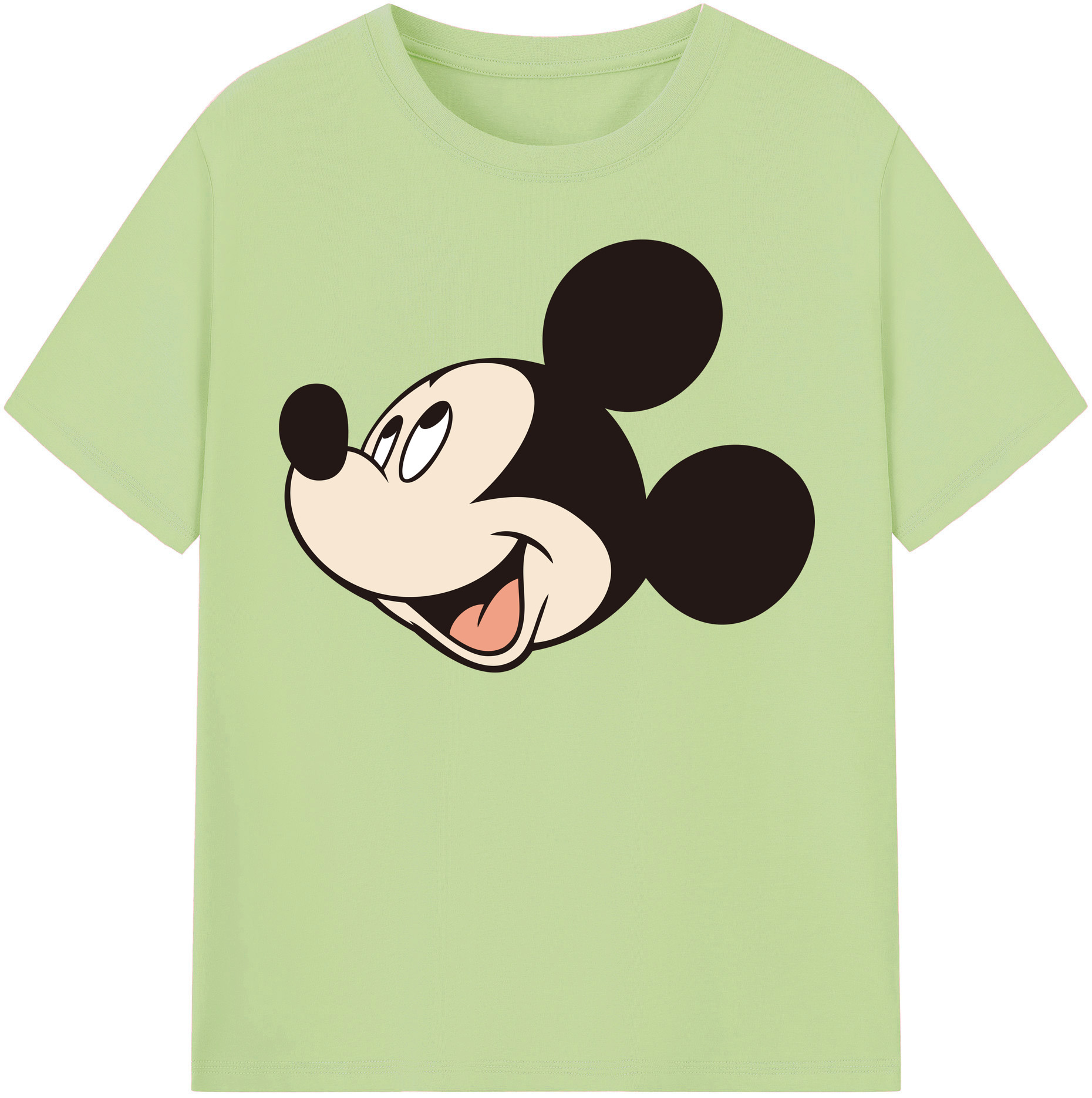 （画像用） ミッキーマウス Mickey Mouse 綿100％半袖Tシャツ（フロントプリント）
